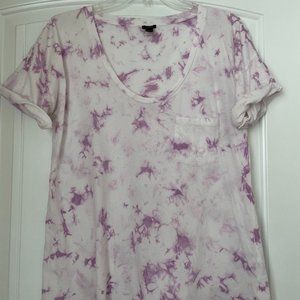 JCrew Tie-Dye Cuff Sleeve T-shirt